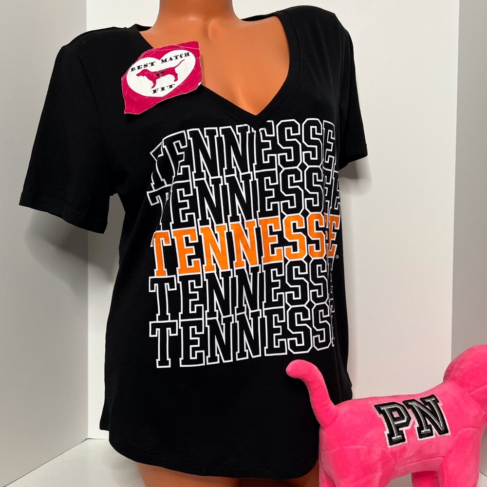Victoria’s Secret PINK L Logo University of Tennessee Vols V-neck T-shirt Soft